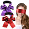 Prasacco 2 Stück Satin Augenbinde, 150 x 7 cm Weiche Schlafmaske Verstellbare Augenabdeckung Reise-Augenmaske Satin Augenmaske für Frauen, Männer, Erwachsene, Paare (Lila+Schwarz, Rot+Schwarz)