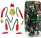Green Grump Deko für Weihnachten - Der Grinch Weihnachtsdeko für Weihnachtsbaum mit Kopf und Gliedmaßen, Lustig Baumschmuck, Christmas Tür Kranz Christbaumschmuck