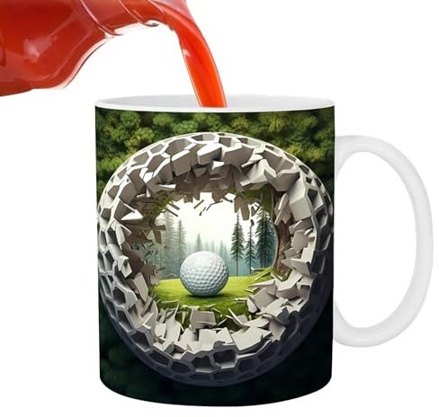 Golfball-Tasse, Neuheit, Golf-Lover, einzigartiges Geschenk – Kaffeetasse in Form eines Golfballs, klassisches inspirierendes Geschenk für oder Kollegen