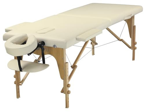 Clap Tzu | Basic Massage Set beige I mit Zubehör: Kopfstütze, Armablage, Verbreiterung und Tasche inklusive | 186 x 70 cm | bis 250 kg | seit 35 Jahren am Markt