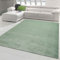 Teppich-Traum Teppich Wohnzimmer Badezimmer Esszimmer rutschfest Shaggy mit angenehmem Uni-Design in Grün 160 x 220 cm