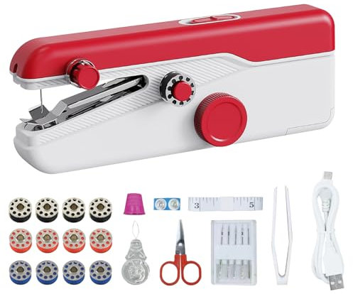 LetCart Mini Electric Sewing Machine, Dual Speed USB Operated Battery Operated Portable Sewing Machine for Fabric Repair and DIY Projects (21x8cm, 1.8mm)