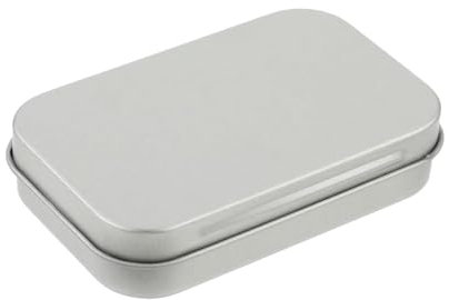 Amusingtao Metal Tin with Lids, 3.5x2.17x0.51 Metal Rectangular Hinged Tin, Box Mint Tins, Storage Tins, for Candies, Jewelry, Keys, and Earring, Suit for DIY Use and Home Organizer