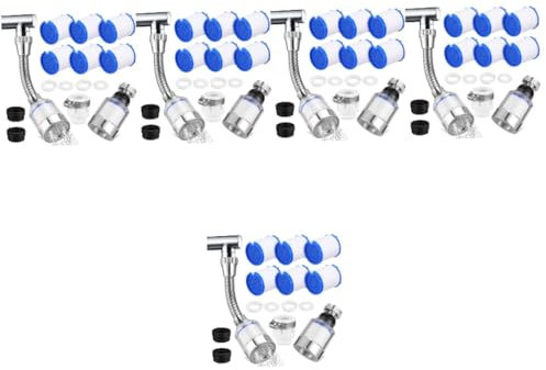 HOMSFOU 5 Sätze Filterelement-kurzduschverbindungsset Wasserhahn Für Küchenspüle Wasserreiniger Für Wasserhahn Wasserhahnsieb Wasserfilter Düse Für Küchenarmaturen Spülbeckenbelüfter Pp