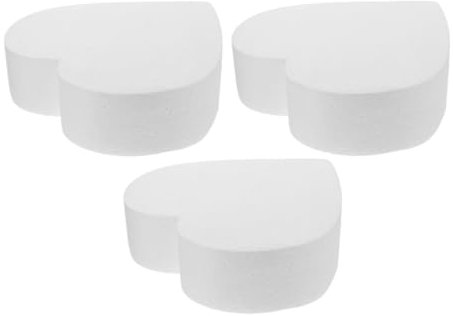 Angoily 3pcs Foam Cake Model Dummies Decorating Cake Edge Molds Cake Baking Mold Fake Foam Circles for Crafts Shaped Cake Plate Almond Cake Pans Cake Tin Foams White