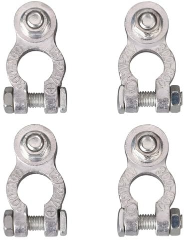 Battery Terminals, 4 Pcs Battery Terminal Connectors Car Battery Terminals 12V/24V Universal Heavy Duty Battery Clamp For Marine, Motorcycles, Car, Motorhome