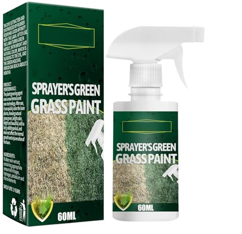 Spray per Erba Verde, Spray per Prato Verde, Concime Rinverdente Prato, Vernice per Erba da Pratos da Gialla a Verdes, Che Diventano Verdi, Colore Pratos, Sprays per Pratoo, Naturale, 60ml