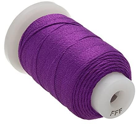 The Beadsmith Pure Silk Cord – Plum, Size FFF (0.419 mm/0.0165”), 92 Yards (276 ft), 1/2-Ounce Spool