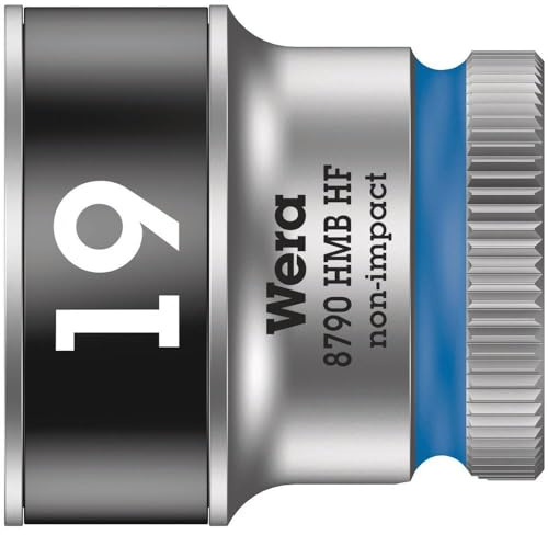 Wera 05003753001 8790 HMB HF Zyklop-Steckschlüsseleinsatz mit 3/8-Antrieb mit Haltefunktion, 19.0 x 29.0 mm, 19