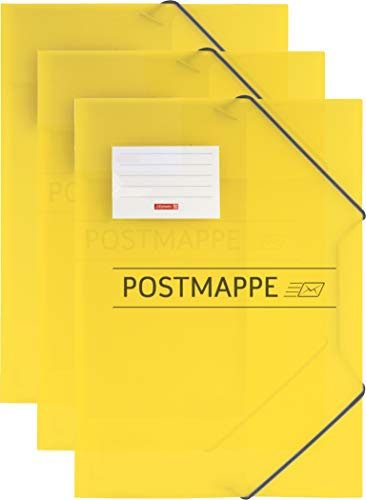 Brunnen 104705410 Sammelmappe/Postmappe (A4, transluzente PP-Folie, mit Gummizug) (3 Mappen)