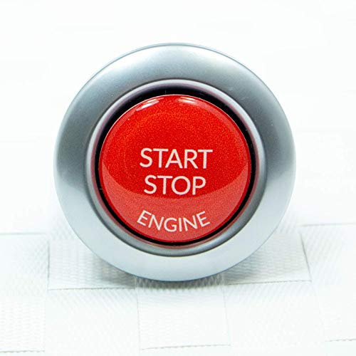 Start Stop Engine Knopf (1 Stück) Aufkleber Reparatur Schalter Schutz Kappe Austausch Taste Tastenabdeckung zündschlüssel Cover Zündung Rot