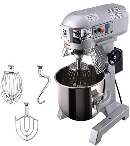 Z ZELUS Commercial Dough Mixer 600W 15L Food Cake Bread Hook Beater Whip Commercial Planetary Mixer Stand 3 Speed Electric Food Mixer with Spiral Dough Hook