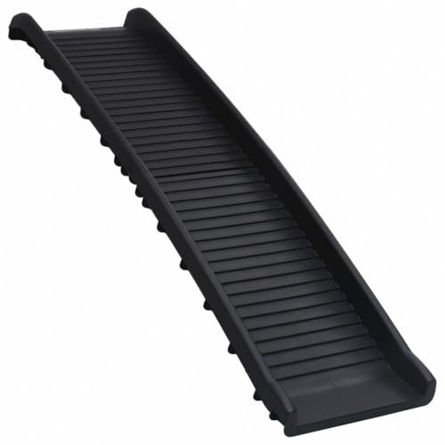 vidaXL Rampa para Perros Plegable Gatos Cachorro Mascotas Puente Coche Portátil Viaje Barandillas Laterales Antideslizantes Ahorrar Espacio Negra