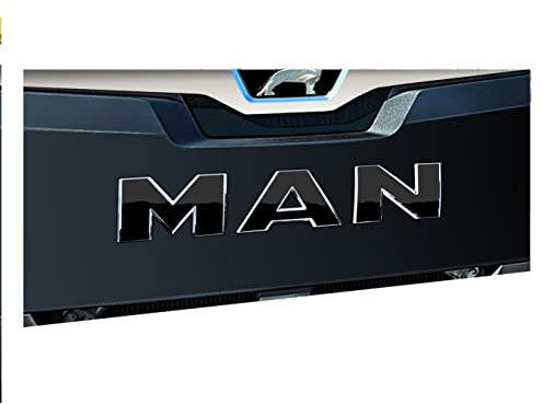 W.B.A. Aufkleber passend für Man Emblem TGX NEU ab Bj. 2020 RAL 9005 schwarz (schwarz Glanz)