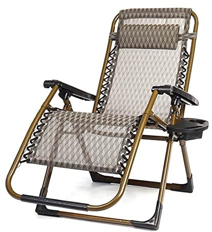 Chaise Longue Pliante Camping, Transat Exterieur Jardin Pliable, Chaises Longues avec Porte-gobelets et Respirant, pour Bureau Maison Camping Pique-Nique