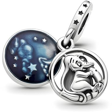 D 15 Charm Dumbo Disney Dulces Sueños, Plata de Ley 925, Compatible con Pulsera Pandora
