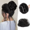 RUWISS Krallen Clip Messy Bun Haarteil Echthaar Wellig Lockig Chigno Haardutt Haarverlängerung Hochsteckfrisur Clip in Claw Pferdeschwanz Haarteile Haar Scrunchies für Damen（Natürlich Schwarz）