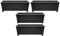 Muddy Hands Pack of 4-55cm Black Long Trough Plant Pots Indoor Home Outdoor Garden Plastic Planters Window Herb Flower Box