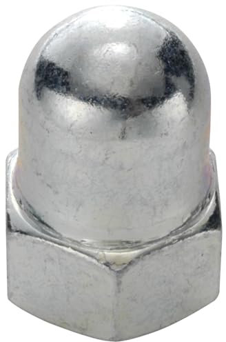 FIX NIPPEL Edelstahl A2 - DIN 1587 - Hutmutter hohe Form - M 8 (1mm) - 8mm - Linksgewinde - Vollgewinde - Klasse 2B - Industriell - Silber