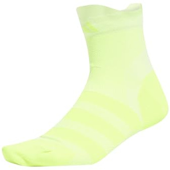 adidas Unisex RUNxADIZERO Sock 1PP, white/lucid lemon/lucid lemon, 11-12.5