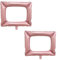 Rumyve 2pcs Inflatable Rose Gold Selfie Frame, Photo Booth Props, Party Decoration