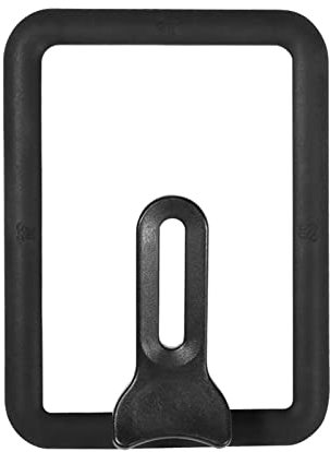 HAOHIZE Glass Cover,Rectangle Glass Pot Cover Thickened Standable Visible Silicone Rectangle Pan Lid Black (15 * 18cm/5.9x7.1in)