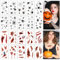 LMSHOWOWO 20 Feuilles Halloween Temporaire Tatouage, Araignée Cicatrice Tatouage, Horreur Zombie Scars Vampire Sang Blessure Tatouages Autocollant, pour Halloween Maquillage Carnaval Cosplay