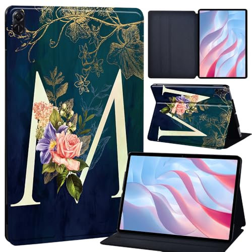 Slim Stand Case for HONOR Pad 8 12-inch Tablet,Slim Lightweight Protective Case Cover for HONOR Pad 8 12-inch PU Leather Case Tri-Fold Tablet Cover (initial letter M)