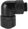 Cpu Cooler, G1/4 Thread Water Cooling Fitting Thin Tube with 90° Right Angle Elbow Clear Tubing Cpu Air Cooler for Computer Water Cooling System (Black)
