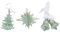 3 Piezas de Decoración Colgante de Navidad para árbol de Navidad, Campana, Estrella, Adornos en Forma de S para Puerta de Calle, Escalera Mecánica, Modelo de Navidad, Estrella de