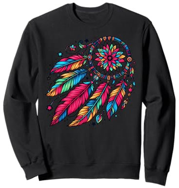 DreamCatcher Feder Indianer Bohemian Traumfänger Sweatshirt