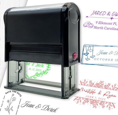 Individuelle Hochzeitsstempel Selbstfärbung Personalisierter Stempel für Hochzeit Geschäftsadresse Unterschrift