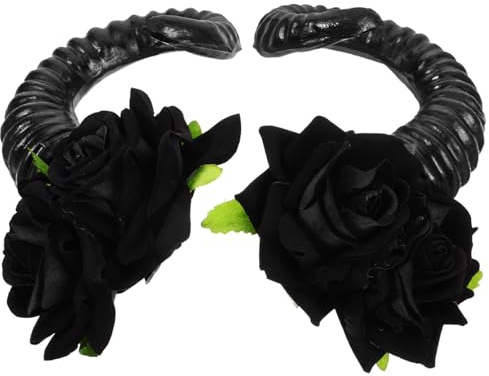 Gothic Haarspangen mit Schafshorn im 1-paar Satz aus Kunststoff