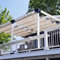 Asiwnshw Vela ombreggiante Retrattile con Striscia Luminosa, Copertura Superiore telescopica per pergola con Kit di Montaggio, Tenda da Sole per Esterni, Giardino, Patio, Cortile, Grigio.(1.5x4m)