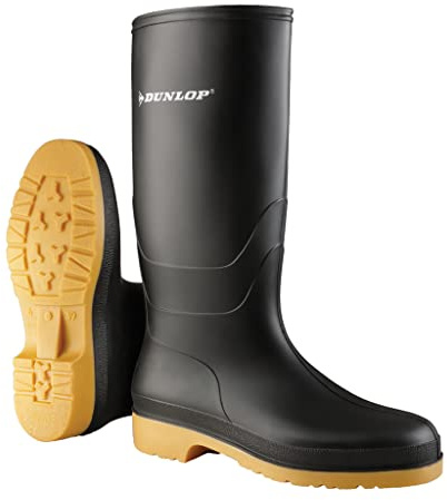 Dunlop Rapido PVC Laars Groen Langschaft-Stiefel, Unisex, Erwachsene , Schwarz - schwarz - Größe: 37.5