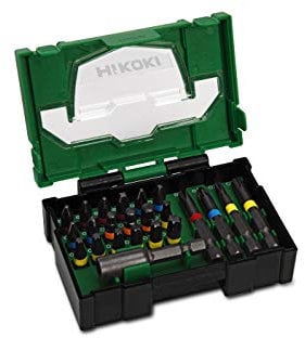 HiKOKI 23-teiliges Power-Bit-Set (BOX I) - Robuste Bits, Magnetischer Bithalter, Verschiedene Größen - Bit-Box ideal für Heimwerker und Profis