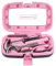 15-Piece Household Hand Tool Set with Carry Case Tool Kit with Screwdrivers, Pliers, and Wrenches Great for Home or Car by Stalwart (Pink)