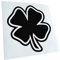 Kiwistar - Autoaufkleber - Schwarz - 10,5x10cm Kleeblatt - Glück - Heckscheibe Auto Aufkleber wetterfest für Kfz LKW Mofa Truck - Sticker außen selbstklebend Tuning Zubehör für Fenster Fahrzeug