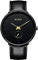 BUREI Herrenuhr Minimalistisch Schlank Schwarzes Zifferblatt Analog Quarz Uhr mit Schwarzem Mesh Armband