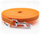 Twinkys Dog Style Schleppleine Hundeleine gummiert 20 mm breit für Hunde bis 50 kg - OHNE Handschlaufe 50 Meter Orange Made IN Germany