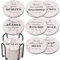 Newk sous-Verres pour Boissons, 8 Ensembles de sous-Verres absorbants en marbre en céramique avec Support en métal, 4 Pouces 8 Citations Amusantes différentes