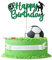 Gyufise 1 Pack Soccer Cake Topper Happy Birthday Sign Football Player Cake Decorations for Sport Theme Man Boy Girl Birthday Party Decoration Supplies