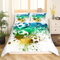 Loussiesd Fußball Druck Bettwäsche Set 135x200cm Sport Thema Bettbezug Set Kinder Jungen Mädchen Teens Dekor Fußball Gesteppte Bettwäsche Wettbewerbsspiele Aquarell Splash Ink Bettwäsche 2 Stück
