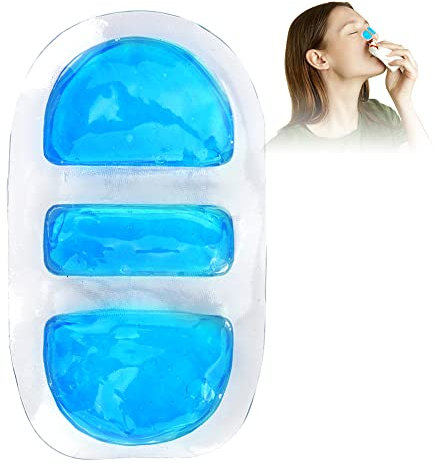Kühlpads Kühlkissen Kalt Warm Kompresse kalter Eisbeutel Wiederverwendbar Cold Gel Ice Pack kühl Nase Nasenpflaster Nasenpads Kühler Isolierte Tasche für Nasenschutz Kältetherapie