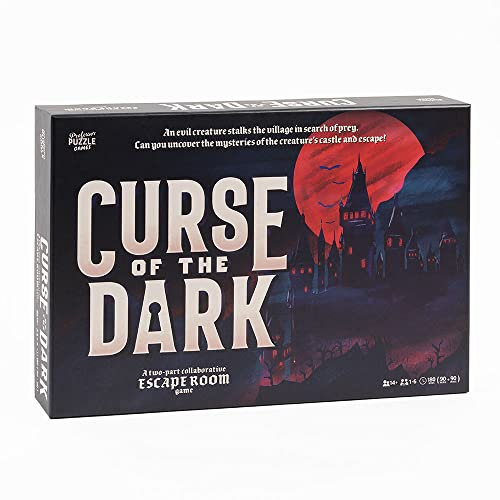 Professor Puzzle Curse Age 14+ of the Dark Escape Room Game | Haunted Castle Mystery Adventure | Cooperative Puzzle-Solving Board Game for 1-6 Players, Ages 14+ | Explore, Solve & Escape at Home