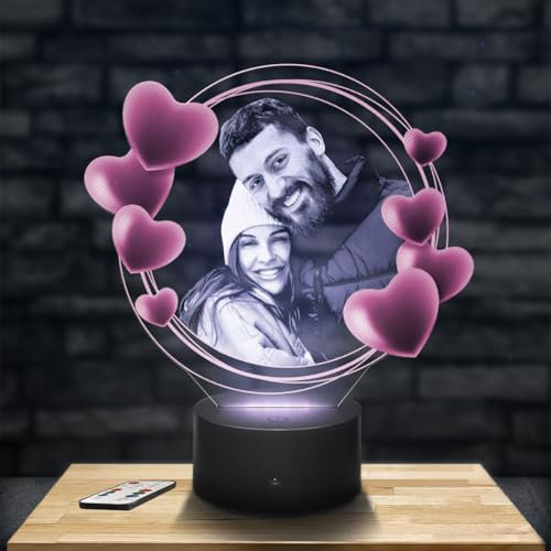 Lampephoto.fr Neue zweifarbige Lampe, personalisierte Fotolampe, Geschenkidee für Frauen, Geschenk zum Muttertag, Valentinstag, personalisiertes Geschenk für Mama, Weihnachten, Geburtstag für sie
