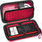 Schutzhülle kompatibel mit Texas Instruments TI-Nspire CX II/TI Nspire CX/TI-NSPIRE CX-II T CAS/HP Prime Color Graphing Calculator, Aufbewahrungshalter für USB-Kabel, Stifte, mehr (nur Box), Rot