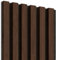 KLEMP Wandpaneele – Lamellenleisten aus MDF auf Filz 275 x 30 cm, Wandverkleidung zur Montage mit Kleber oder Klebeband auf schwarzem Untergrund 2er-set Nussbaum