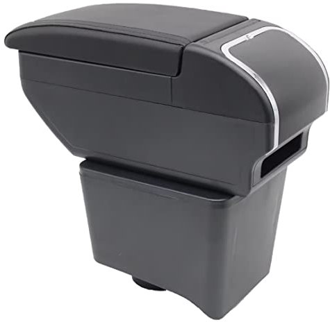 Pour Polo 2002-2009 Accoudoirs Boîte de rangement centrales Consoles main avec porte gobelets nori