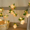 HAOSHICS String Lights, Battery Operated Rose Flower String Fairy Lights for Christmas, Valentine's, Wedding,Party,Indoor,Garden Decoration (Green leave,3M/9.84ft 20LEDs)